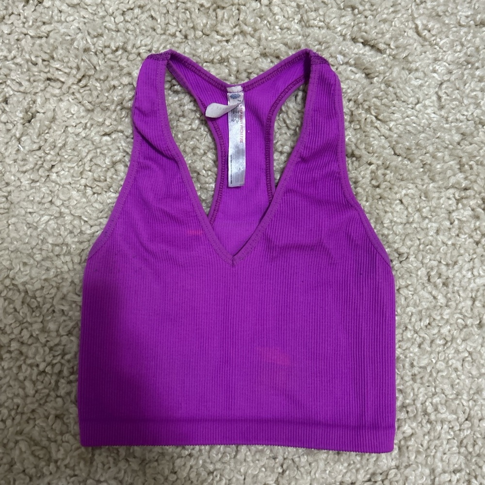 Free people tank top purple pink color